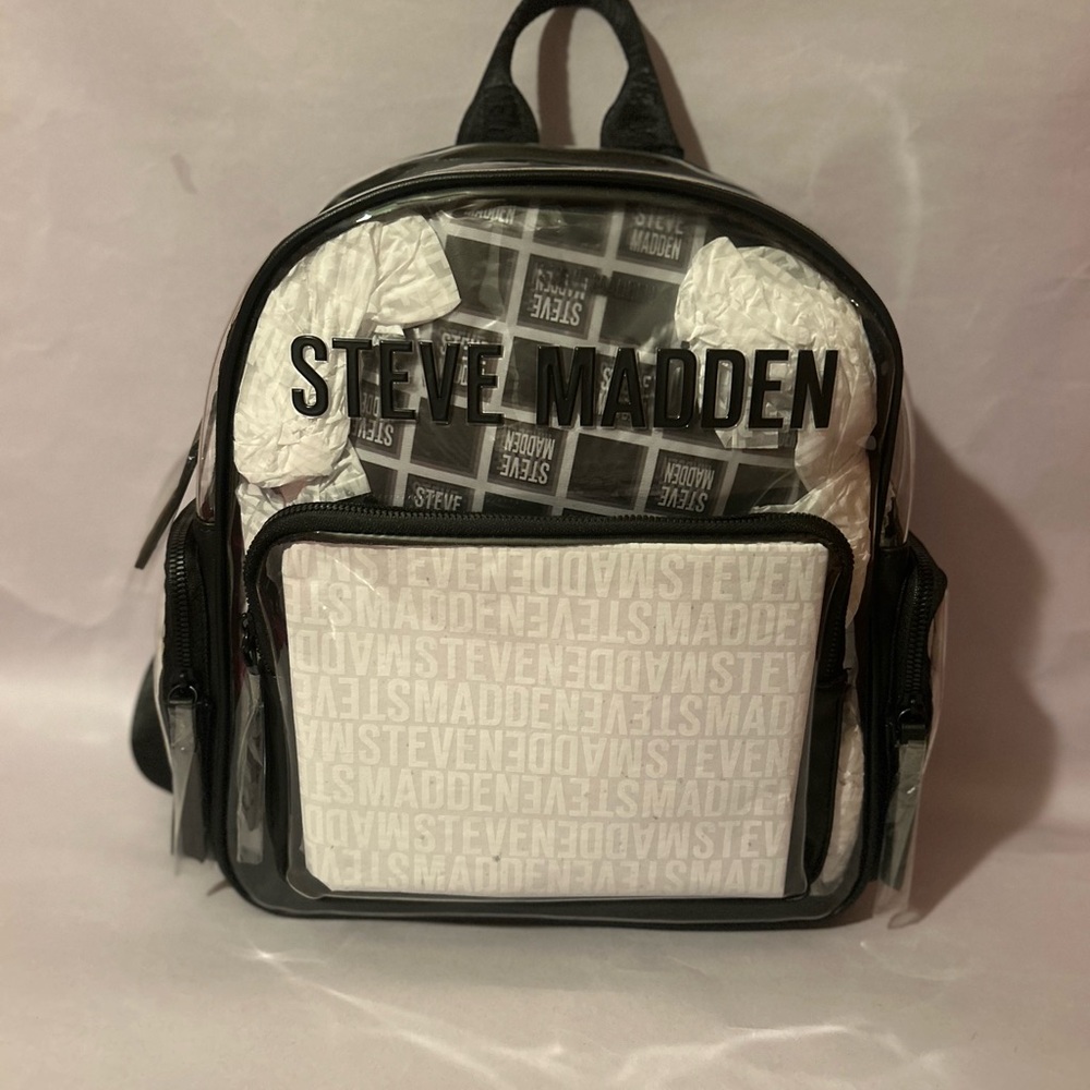 CLEAR STEVE MADDEN BACKPACK